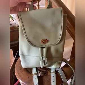 Vintage aqua coach daypack backpack